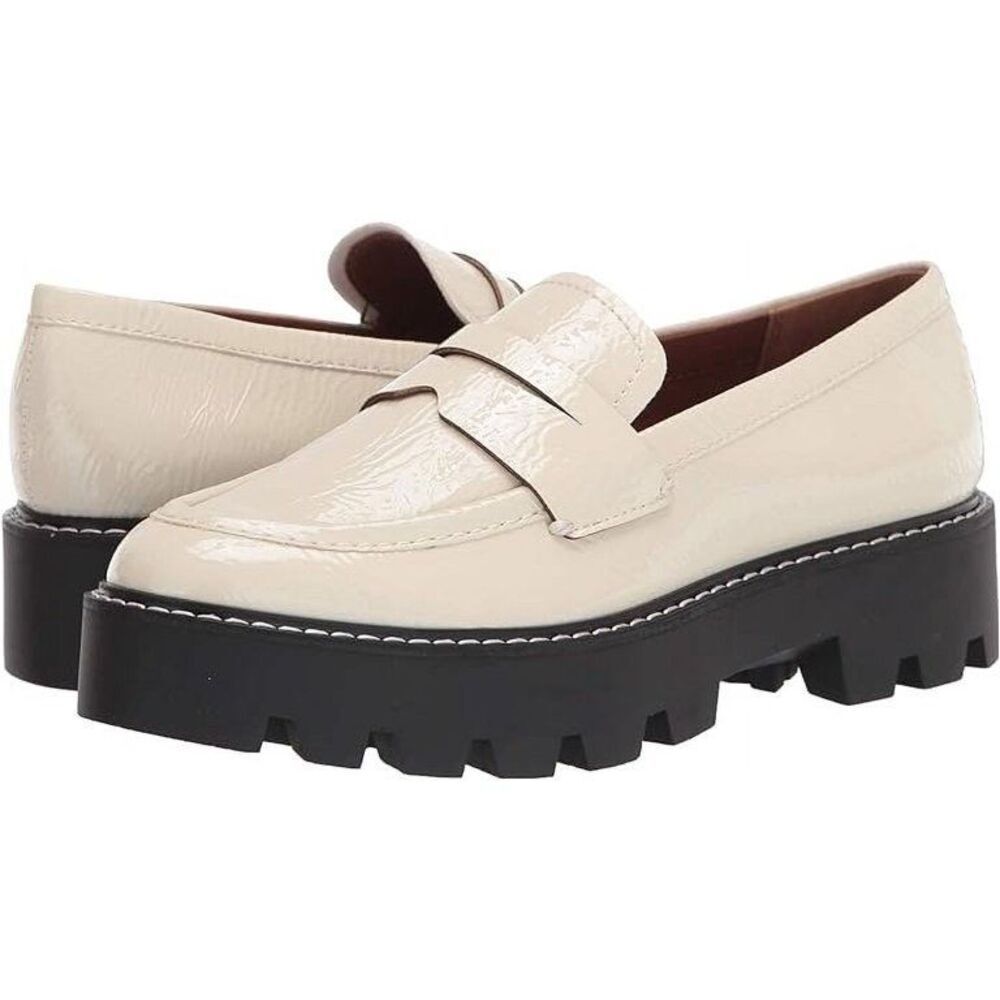 Franco Sarto NWT Balin Lug Sole Chunky Loafer Putty White Size 5